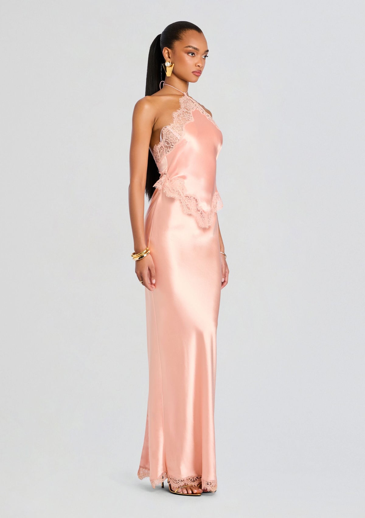 Pinky Dantel Maxi Elbise