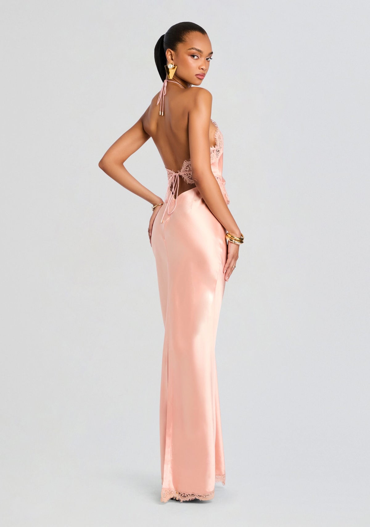 Pinky Dantel Maxi Elbise