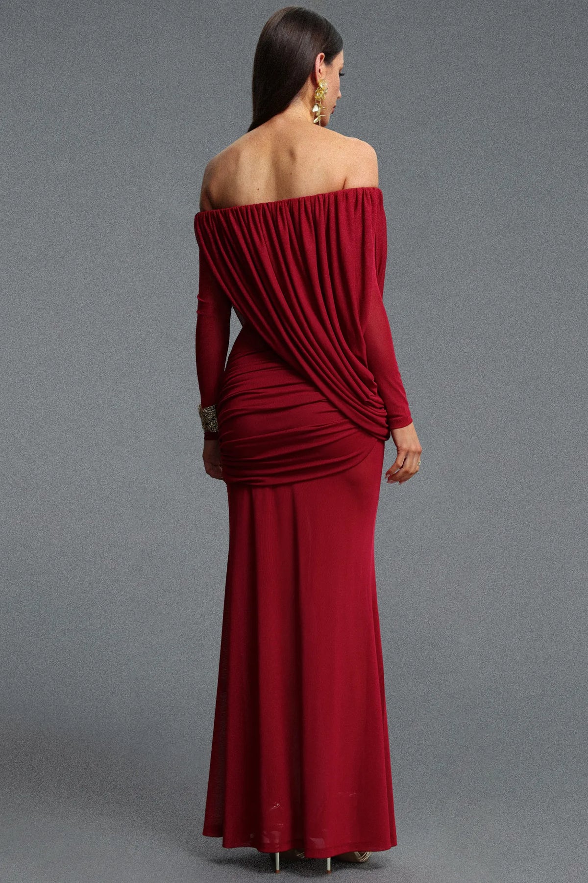 Umai Büzgülü Örme Premium Maxi Elbise